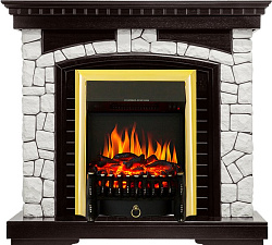 Каминокомплект Royal Flame Glasgow очаг Fobos FX Brass венге/белый Royal Flame Glasgow очаг Fobos FX Brass венге/белый