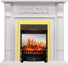 Каминокомплект Royal Flame Venice с очагом Fobos FX M Brass фактурный белый Royal Flame Venice с очагом Fobos FX M Brass фактурный белый