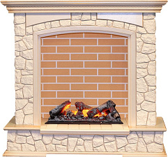 Каминокомплект Dimplex Preston очаг Cassette 600 NH слоновая кость с патиной/кирпич Dimplex Preston очаг Cassette 600 NH слоновая кость с патиной/кирпич