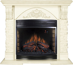 Каминокомплект Royal Flame Rimini очаг Dioramic 28 LED FX cлоновая кость с патиной Royal Flame Rimini очаг Dioramic 28 LED FX cлоновая кость с патиной